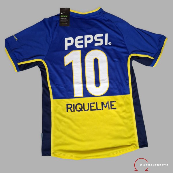 Jersey Retro Boca Juniors 2002 #10 Riquelme