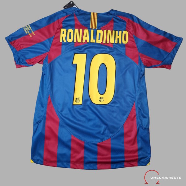 Jersey Barcelona retro Final UCL 2006 #10 Ronaldinho