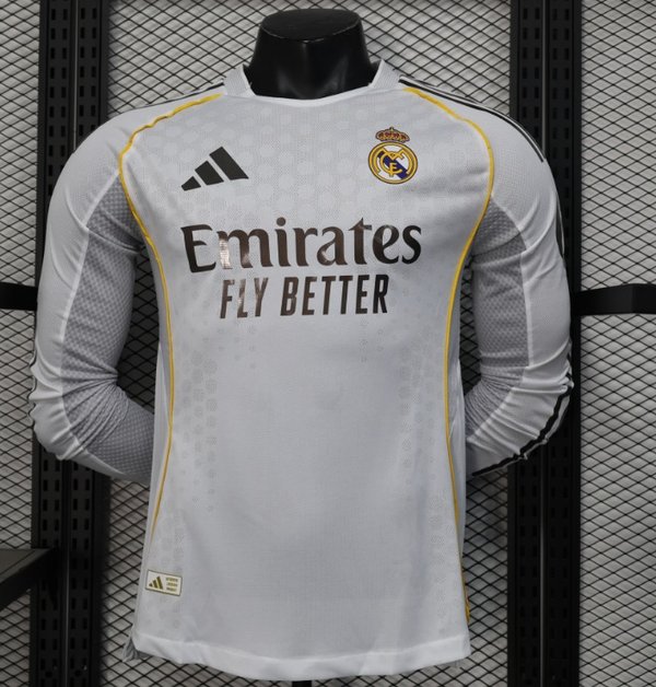 Jersey Real Madrid 25/26 Home Mangas Largas
