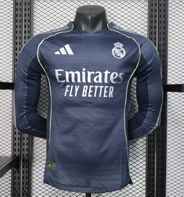 Jersey Real Madrid 25/26 Away Mangas Largas 