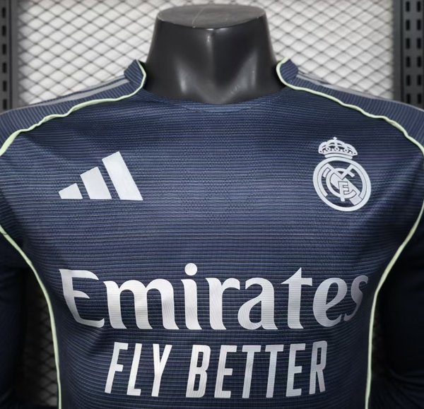 Jersey Real Madrid 25/26 Away Mangas Largas 