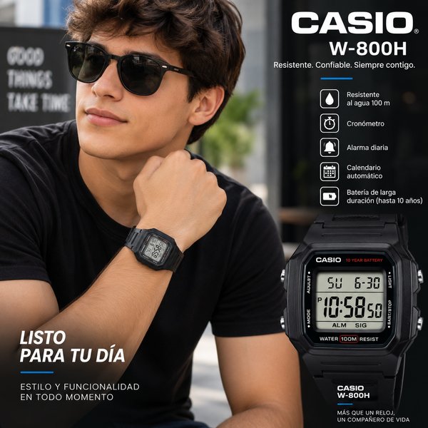 RELOJ CASIO W-800-1AV