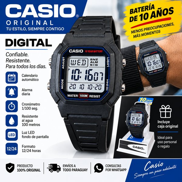 RELOJ CASIO W-800-1AV