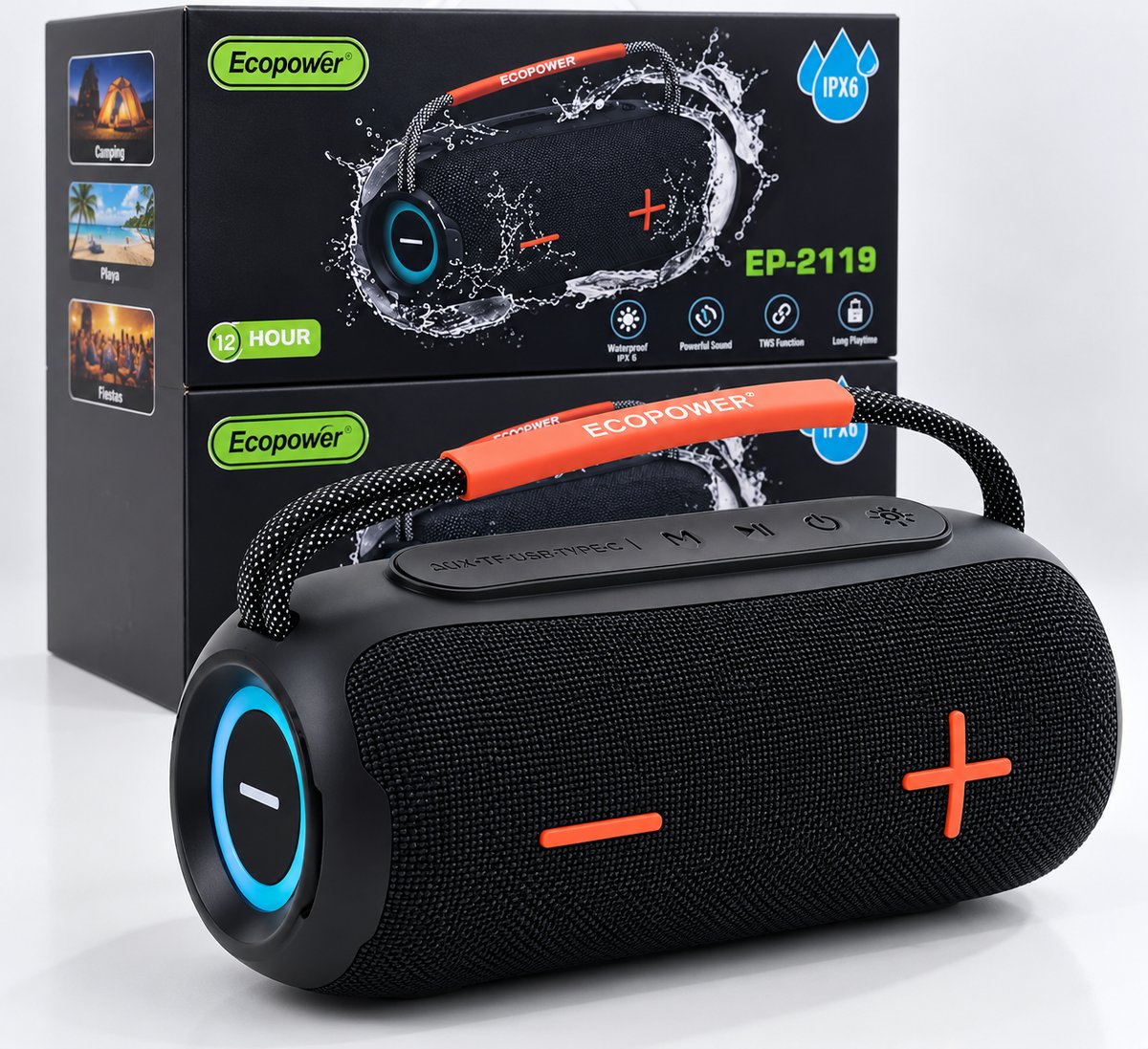 Parlante portátil Ecopower EP-2119PARLANTE! 🔥 PARLANTE BLUETOOTH ECOPOWER EP-2119 🔥 ¿Querés disfrutar de tu música favorita en casa, con amigos o al aire libre? 🎶 - 2