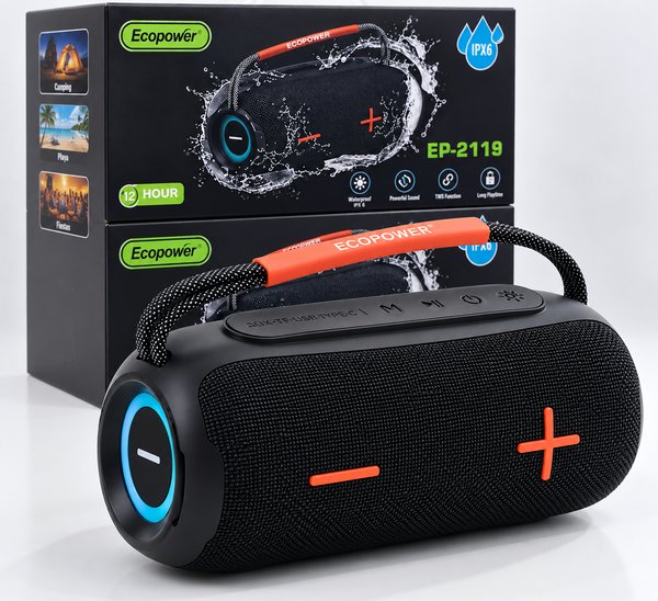 Parlante portátil Ecopower EP-2119PARLANTE! 🔥 PARLANTE BLUETOOTH ECOPOWER EP-2119 🔥 ¿Querés disfrutar de tu música favorita en casa, con amigos o al aire libre? 🎶