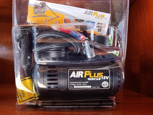 MINI COMPRESOR SCHULF PARA INFLAR RUEDAS DE AUTO