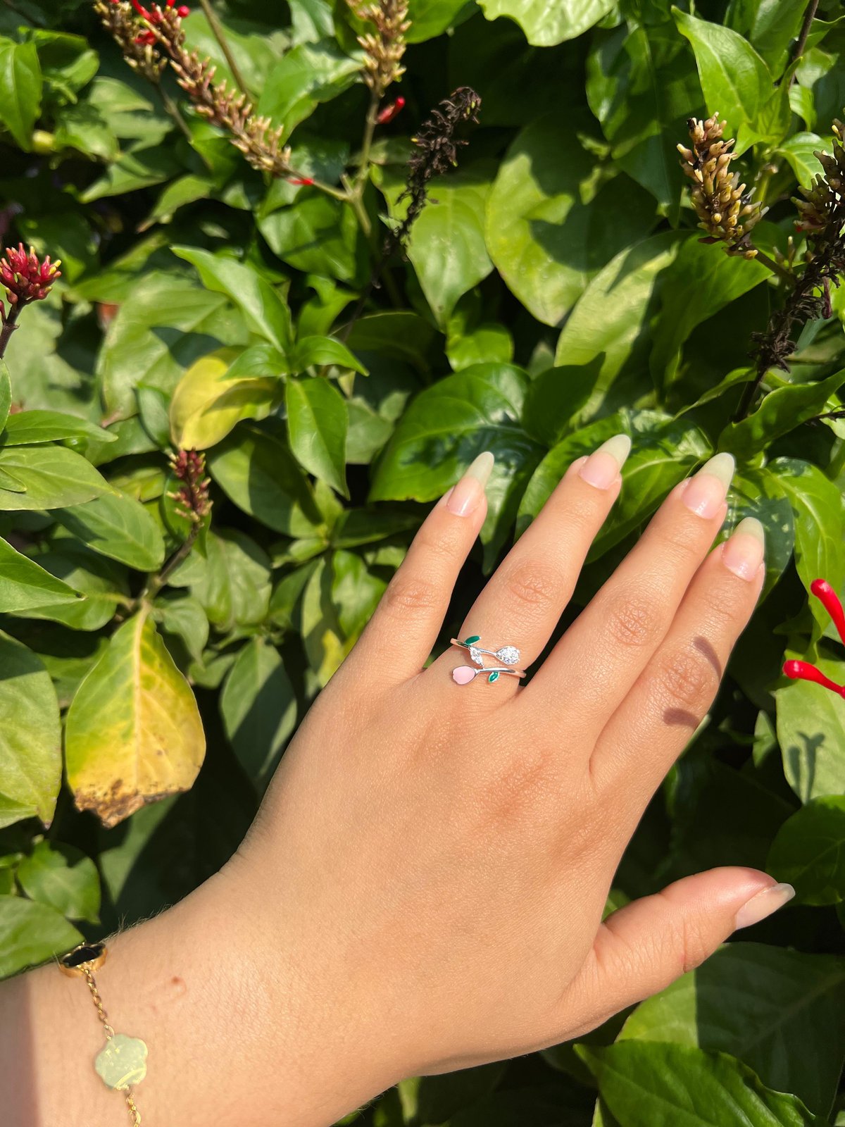 Anillo tulipán rosa