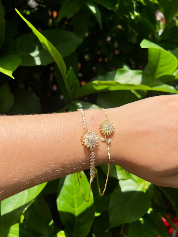 Pulsera girasol giratorio