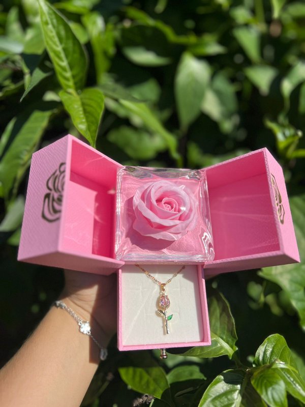 Combo caja flor eterna