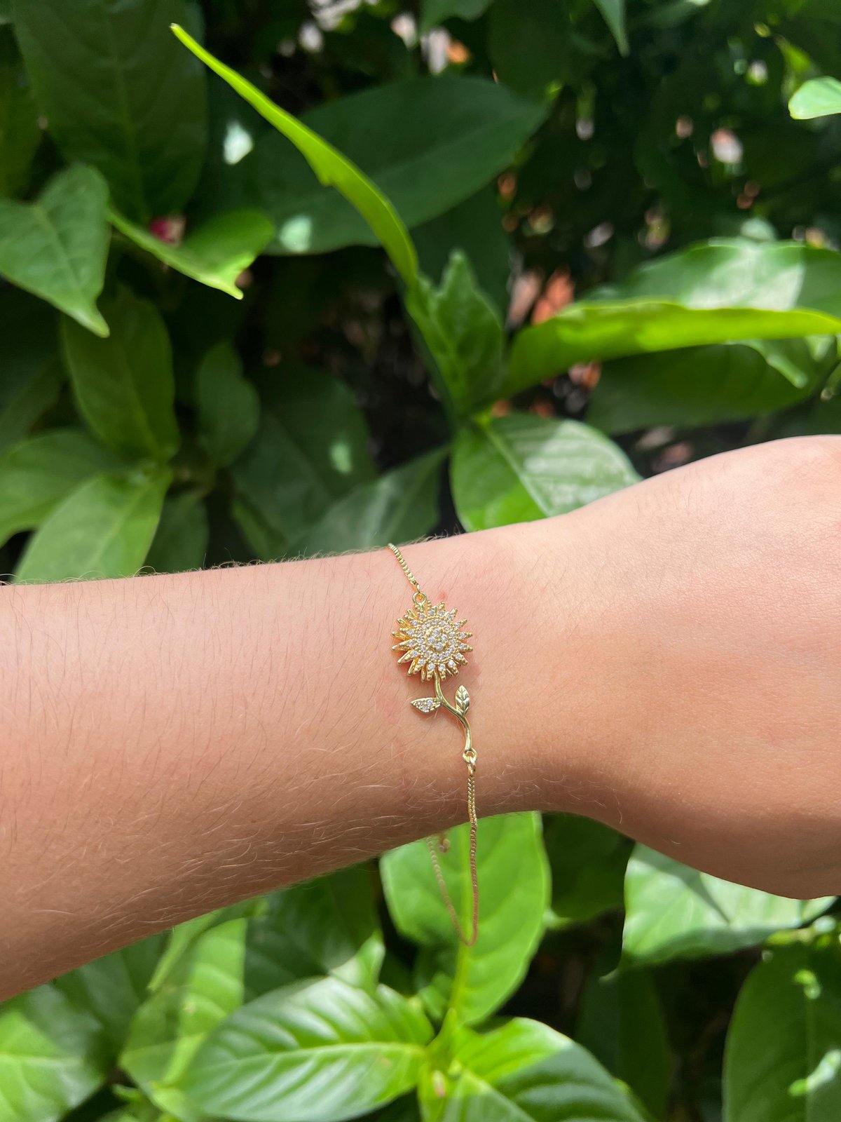 Pulsera girasol giratorio