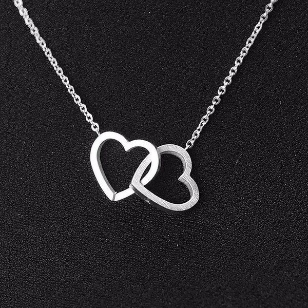 Collar doble corazón 