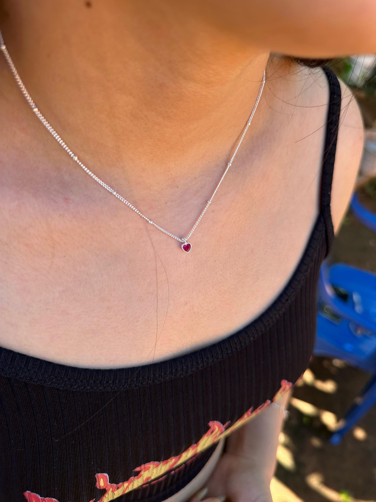 Cadenita corazón rosa pequeño - 2