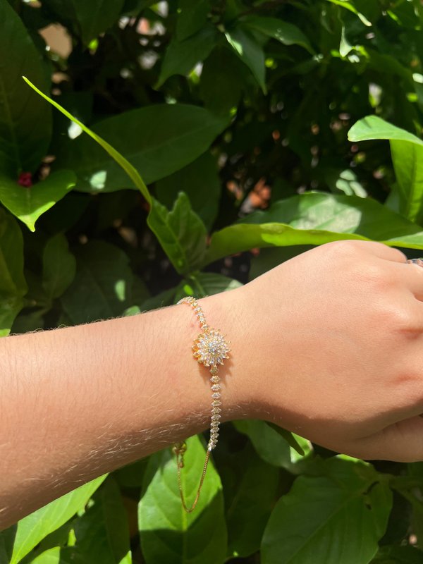 Pulsera girasol giratorio