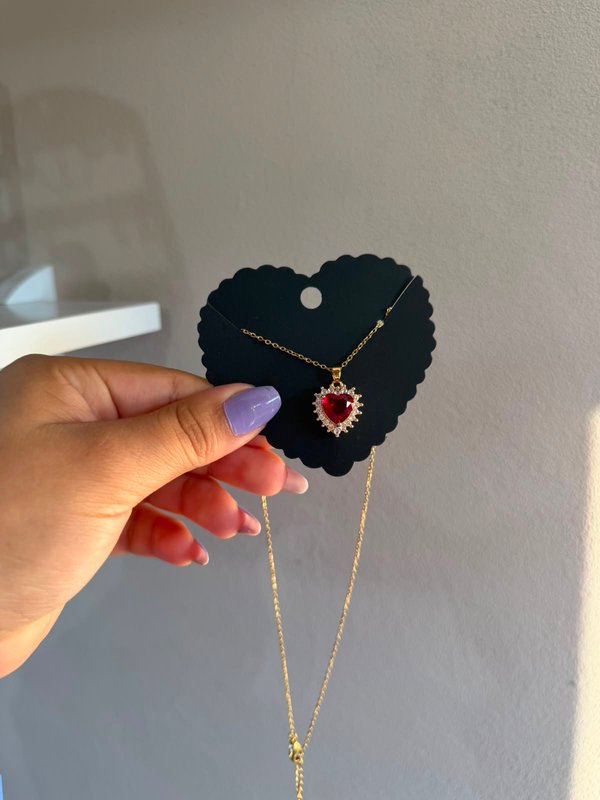Collar Corazón de Rubí