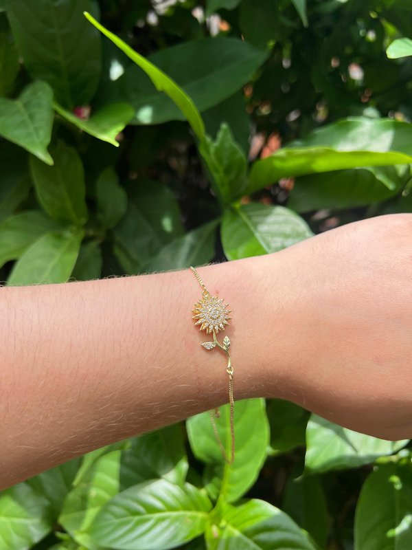 Pulseras de Girasol Giratorio 