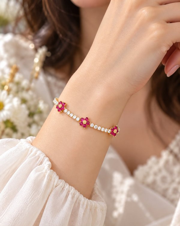 Pulsera triple florcita