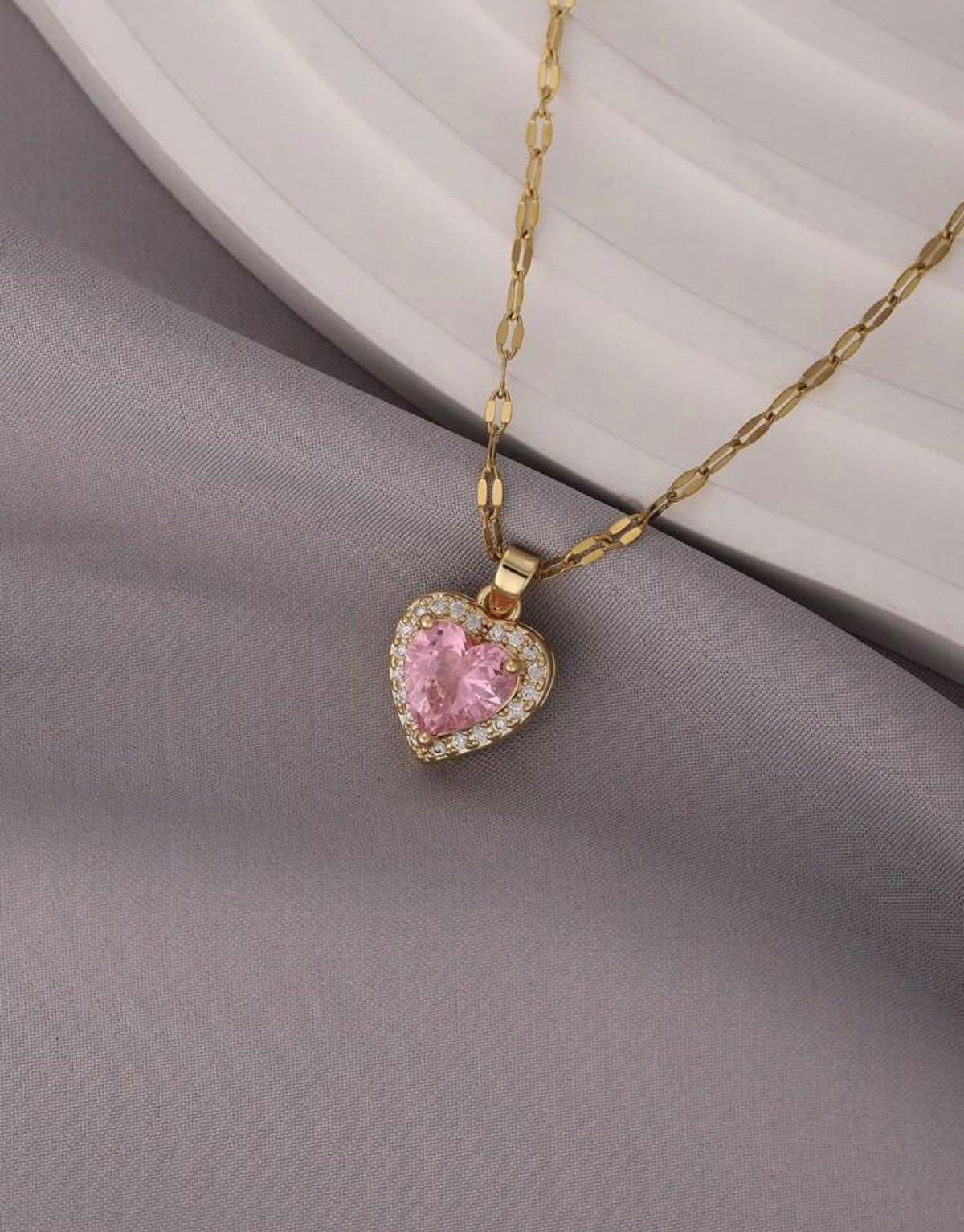 Collar Corazón cristal  - 3