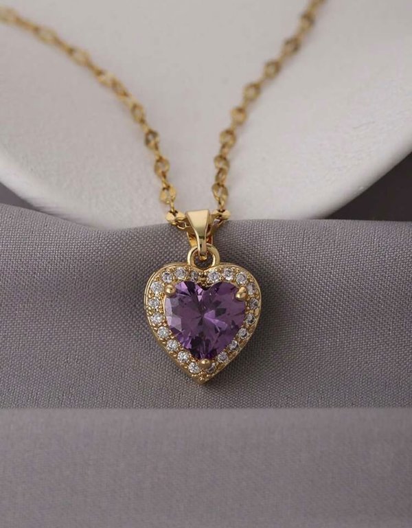Collar Corazón cristal 