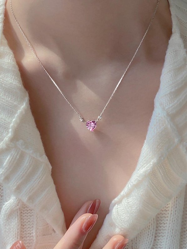 Cadenita corazón rosa