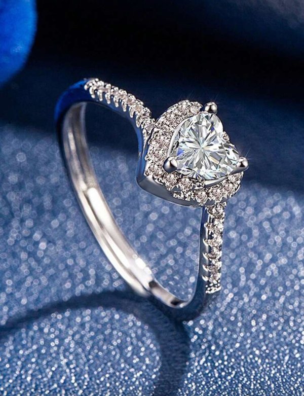 Anillo corazón de promesa