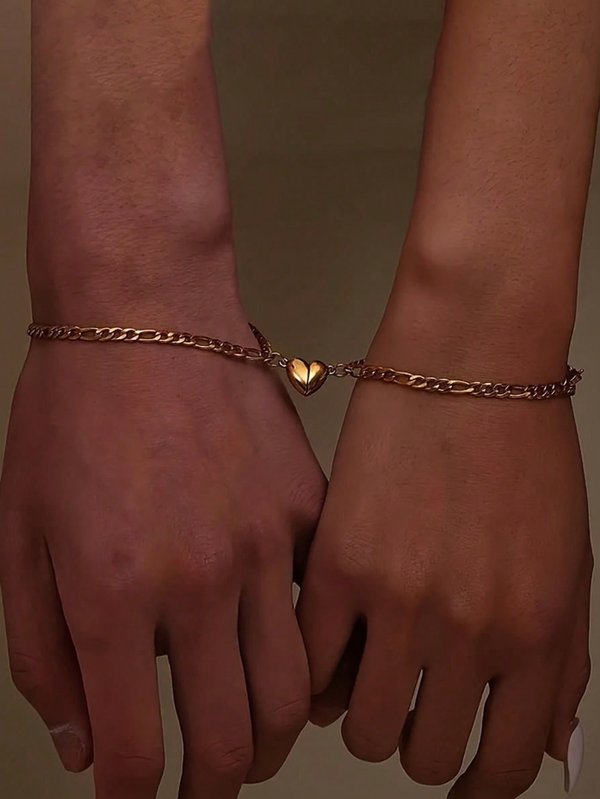 Pulsera para compartir corazón 