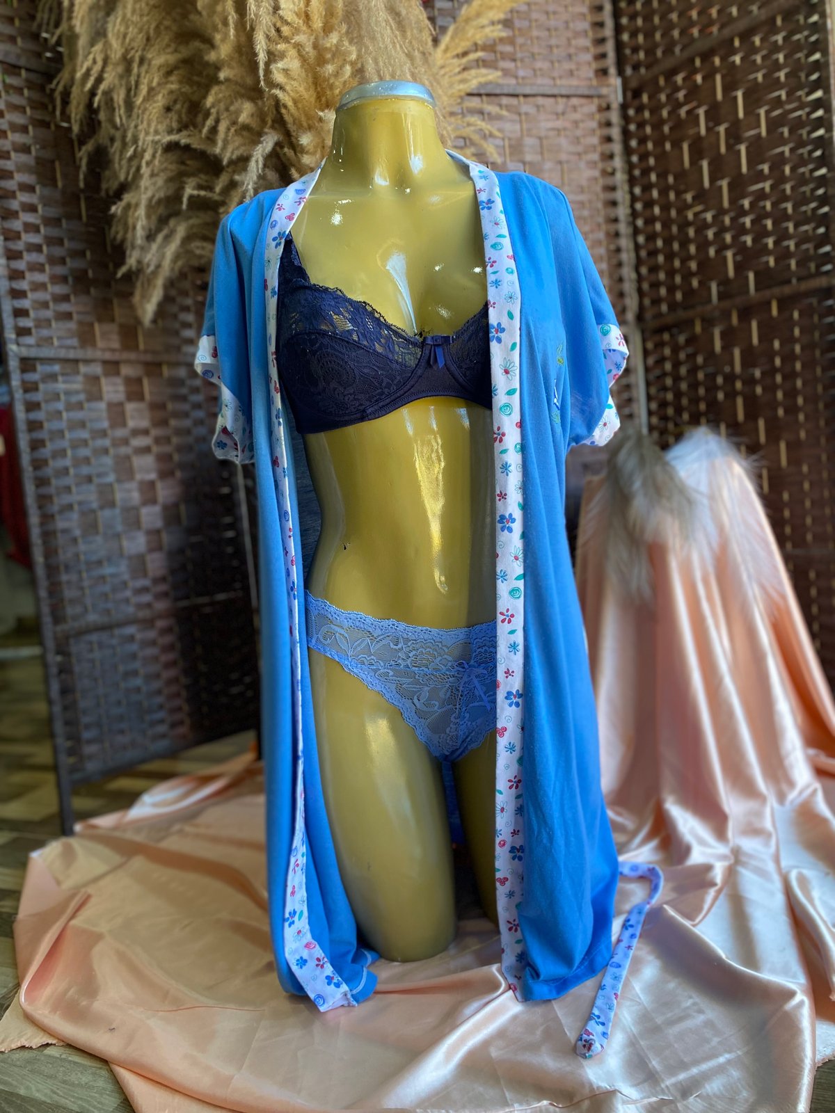 🩵Set de salto de cama+conjunto en lencería🩵 - 2