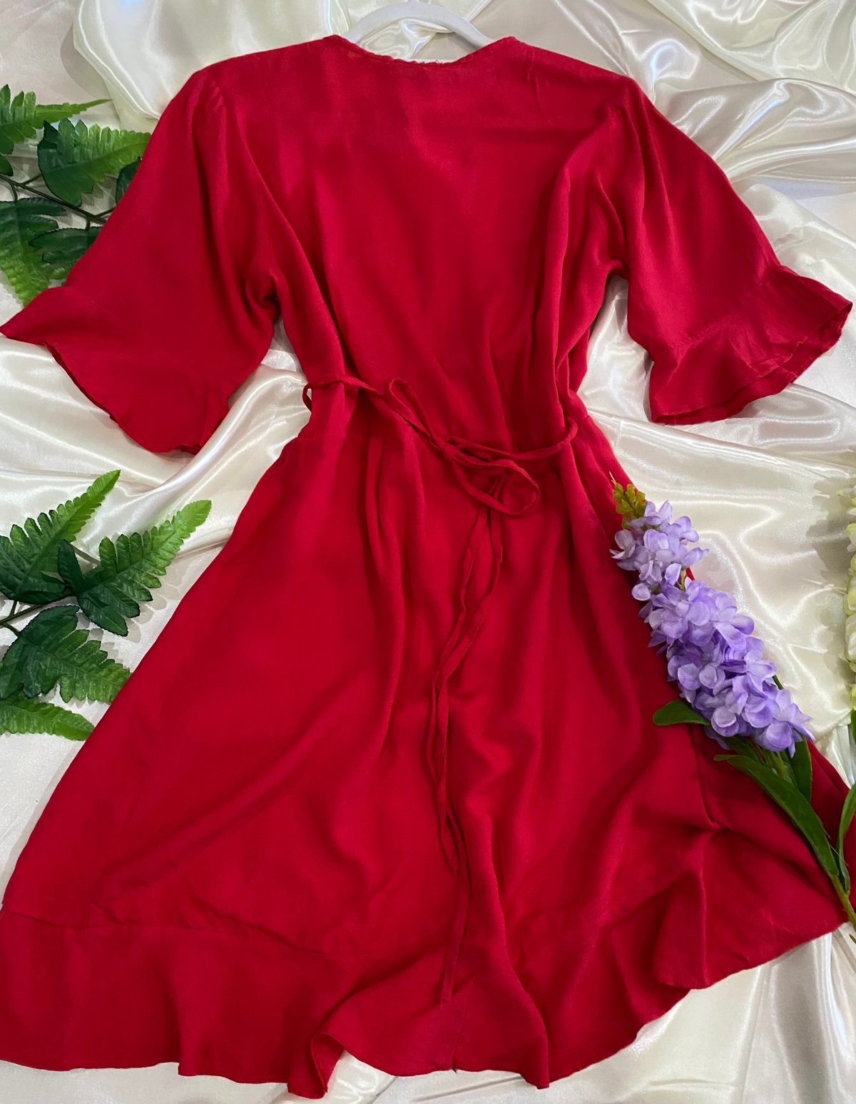 Vestido rojo cruzado 