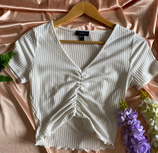 Blusa, fruncido en frente 