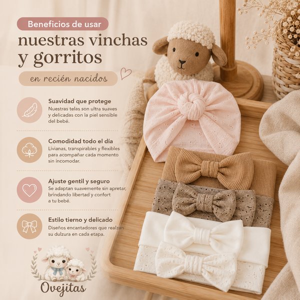 Vincha moño baby 1 unidad 