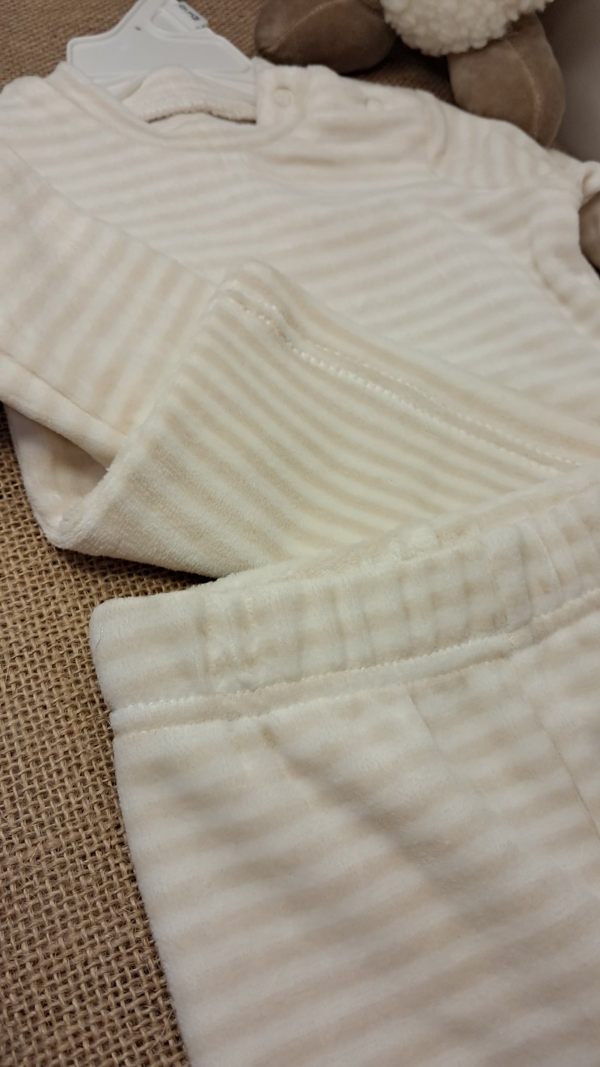Conjunto 2 piezas calentito beige con blanco - 2