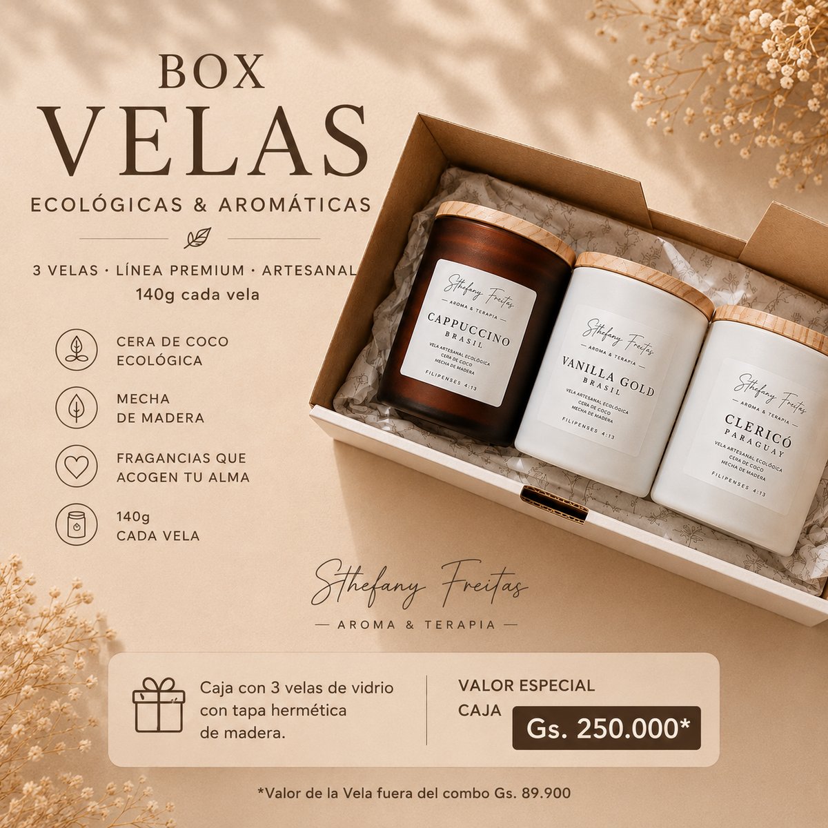 BOX Aromático 3 Velas  - 5