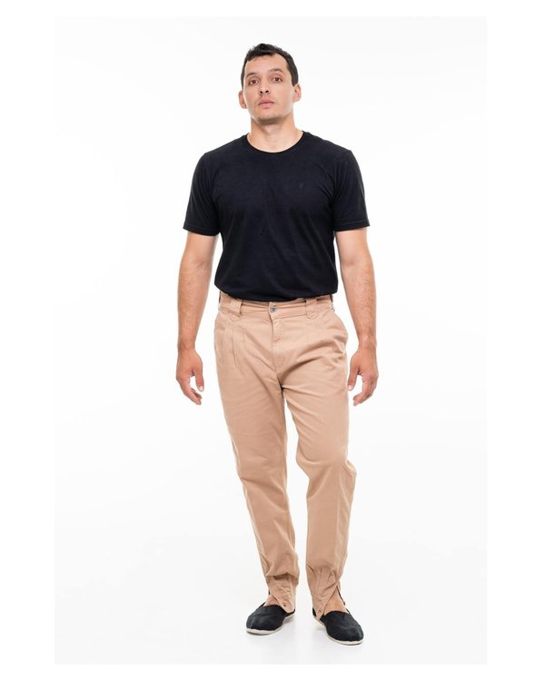 Bombacha Masculina Montaria com Elastano - Cor Café com Leite