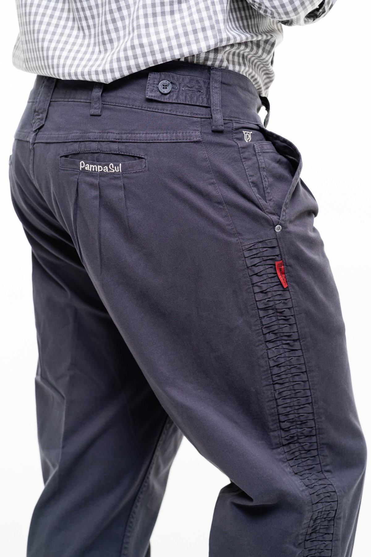 Bombacha Masculina Montaria com Elastano e Favos - Cor Grafite - 3