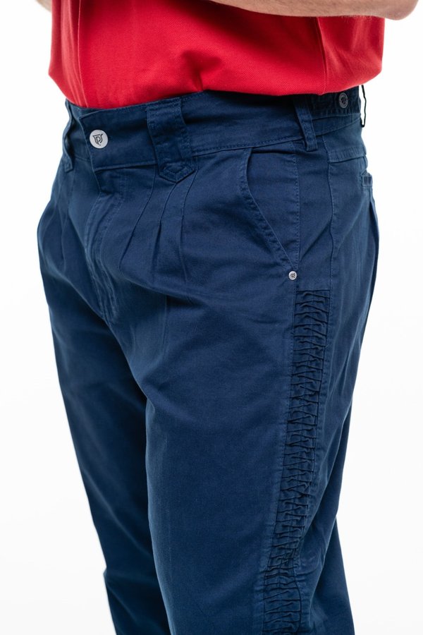 Bombacha Masculina Montaria com Elastano e Favos - Cor Azul Marinho