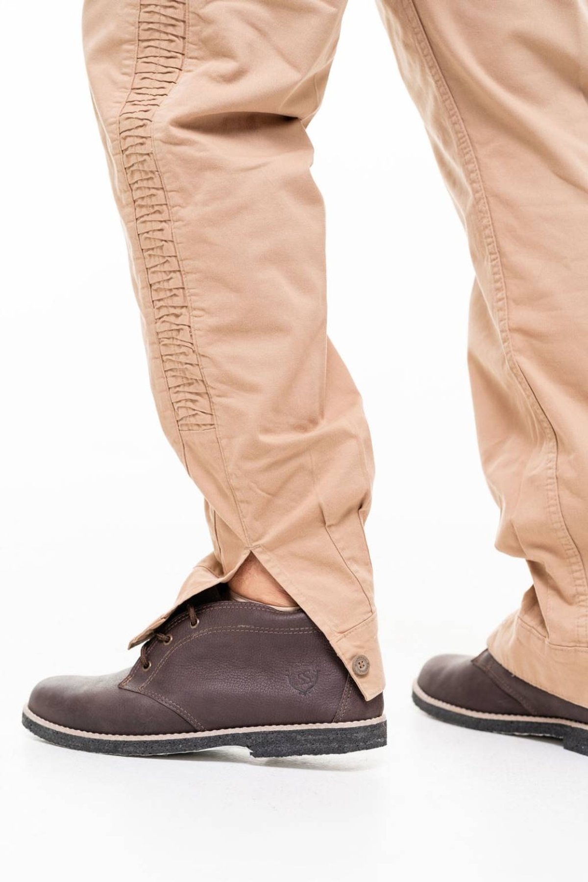 Bombacha Masculina Montaria com Elastano e Favos - Cor Café com Leite - 4