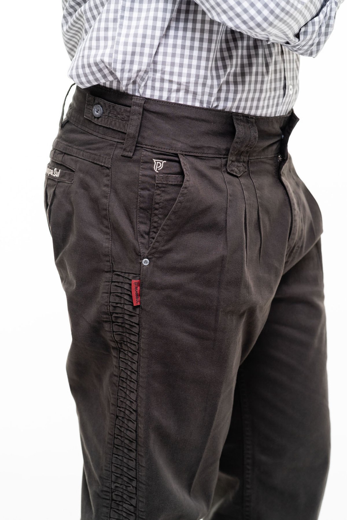 Bombacha Masculina Montaria com Elastano e Favos - Cor Verde Musgo - 2