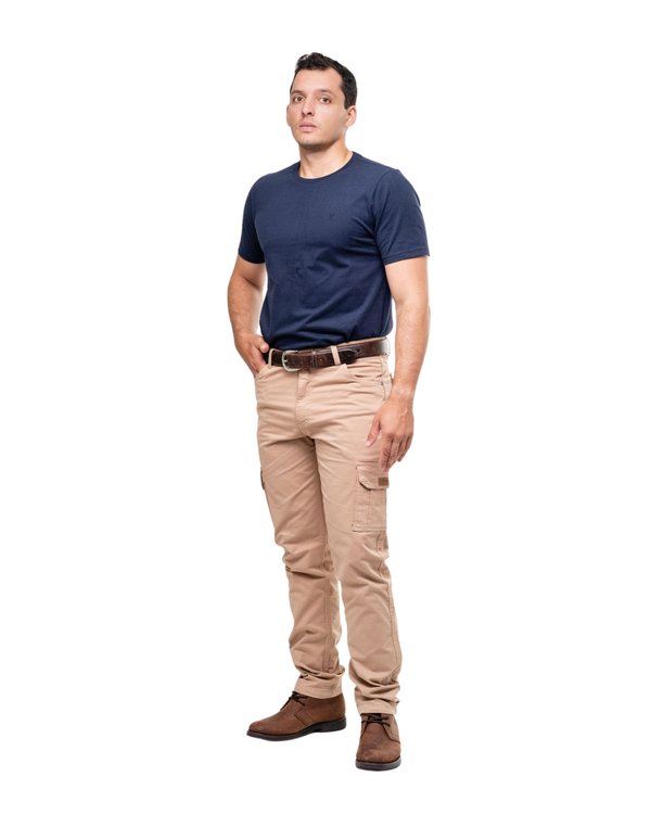 Pantalón Cargo Masculino - 25807 - Color Café con Leche