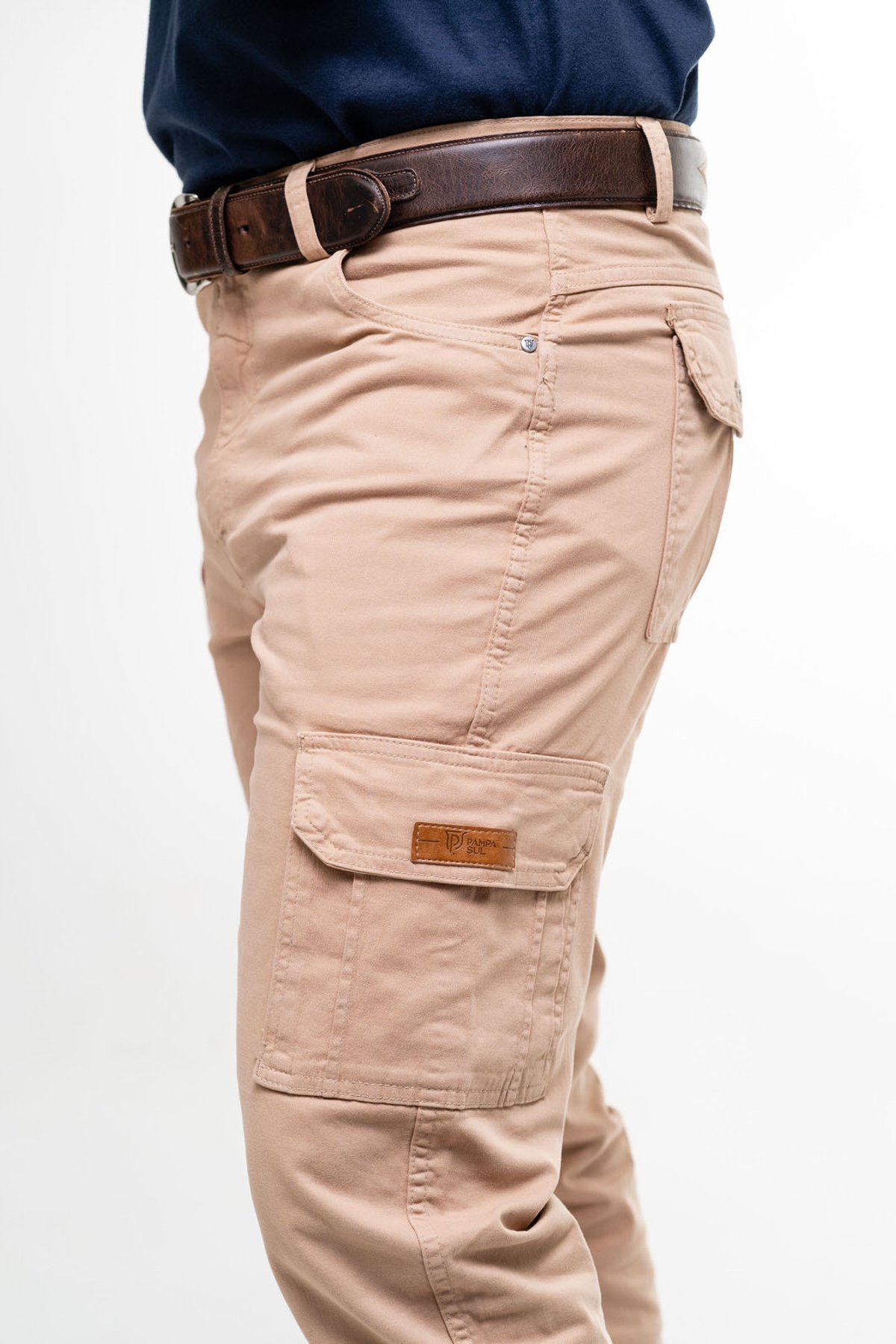Pantalón Cargo Masculino - 25807 - Color Café con Leche - 3