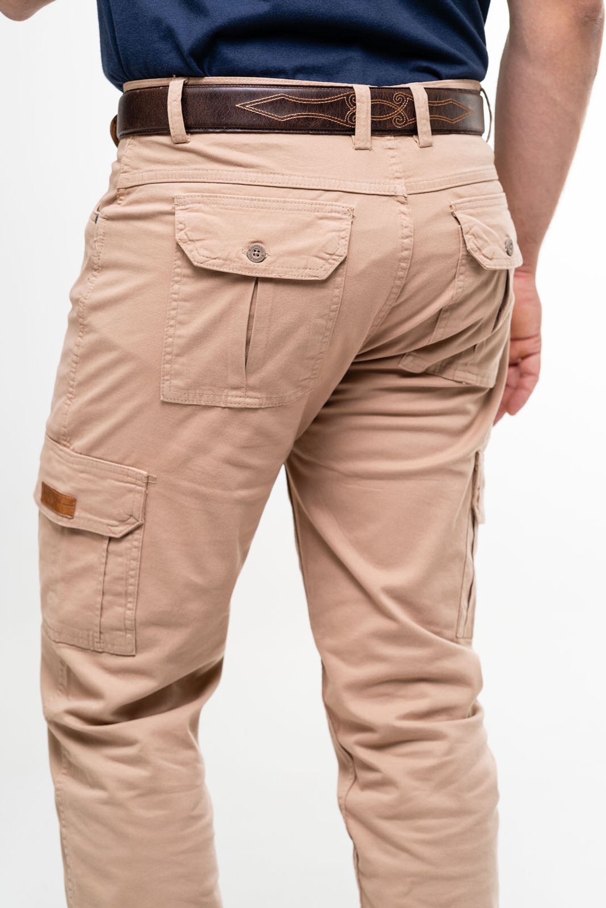 Pantalón Cargo Masculino - 25807 - Color Café con Leche - 4
