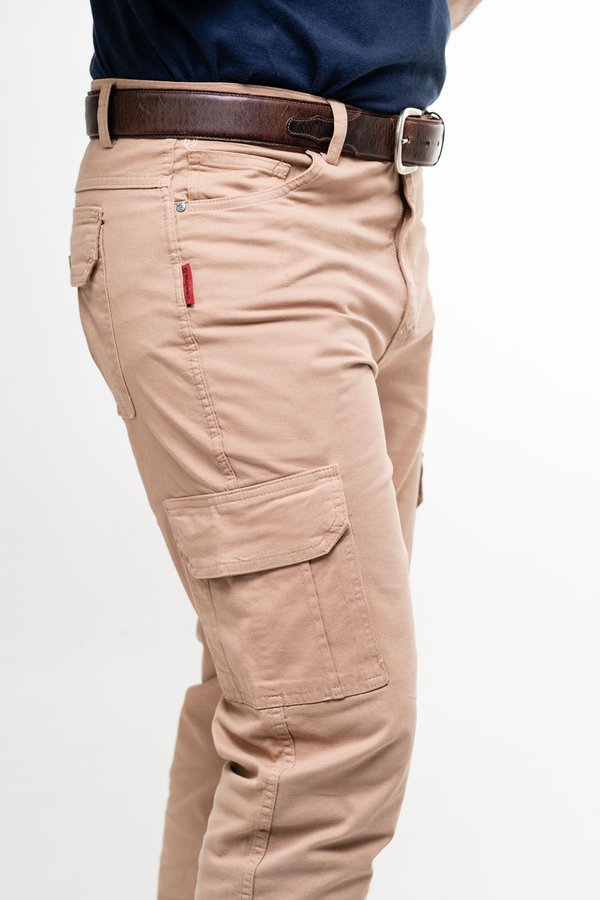 Pantalón Cargo Masculino - 25807 - Color Café con Leche