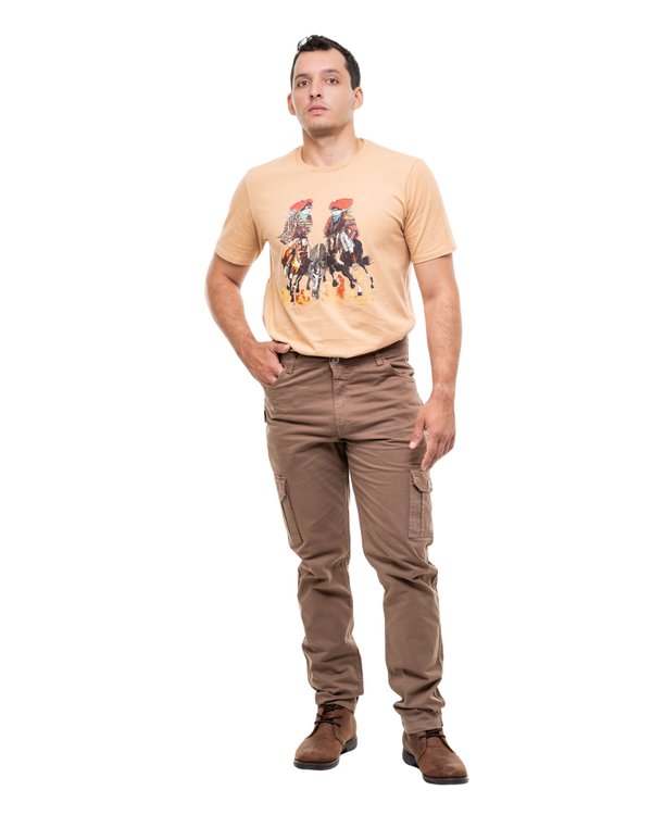 Pantalón Cargo Masculino - 25807 - Color Marrón Oscuro