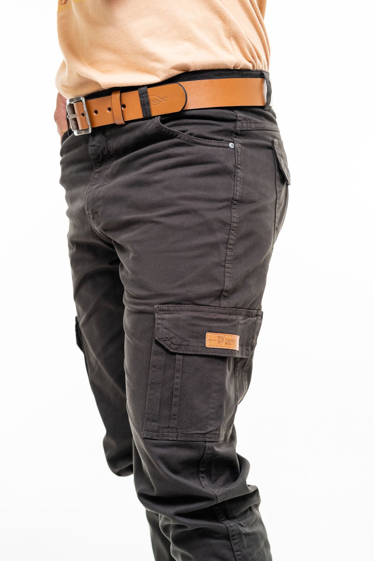 Pantalón Cargo Masculino - 25807 - Color Verde Musgo - 3