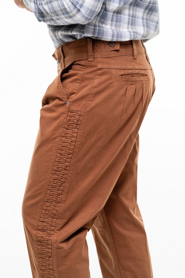 Bombacha Masculina Montaria com Elastano e Favos - Cor Camurça