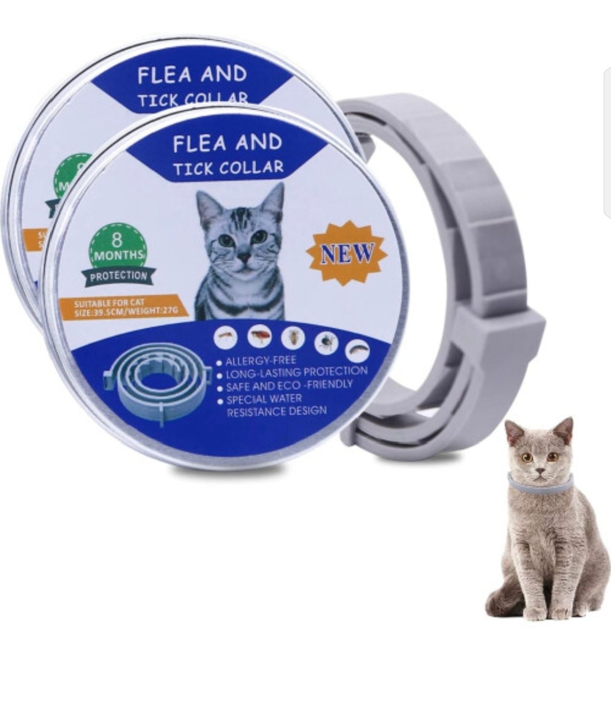 Collar Anti garrapatas p/ Gatos 🌟 ENVÍO GRATIS!