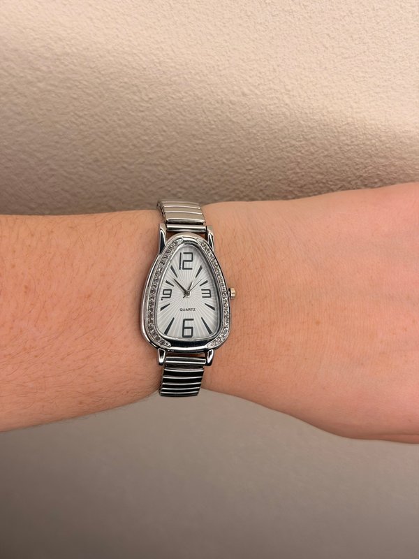 Reloj Plata Gota elástico 