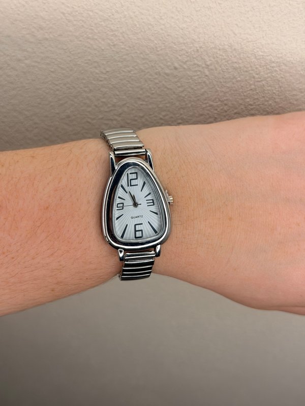 Reloj Plata Gota elástico 