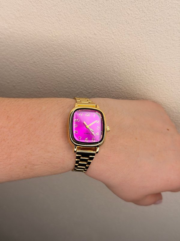 Reloj dorado ajustable rec