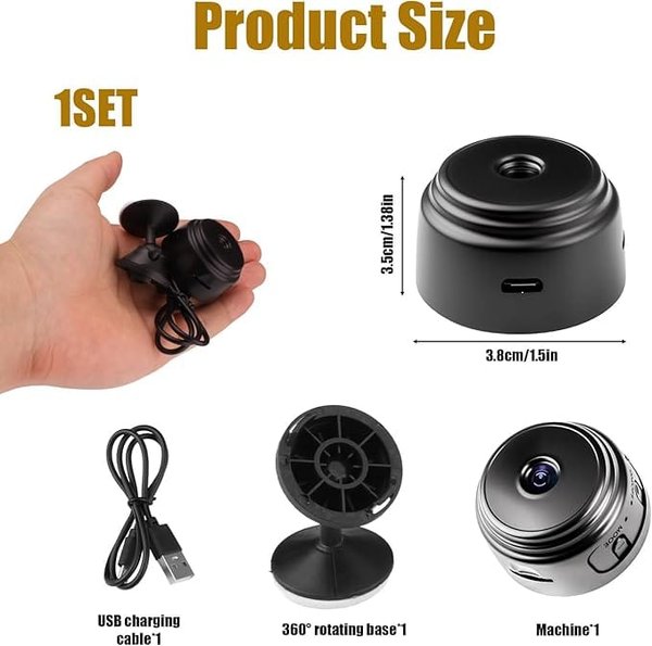  📷 Mini Cámara Espía Inteligente – Seguridad Compacta y Discreta