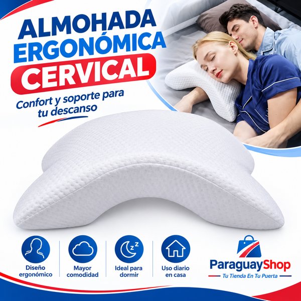 🛏️✨ ALMOHADA ERGONÓMICA PARA CUELLO CERVICAL