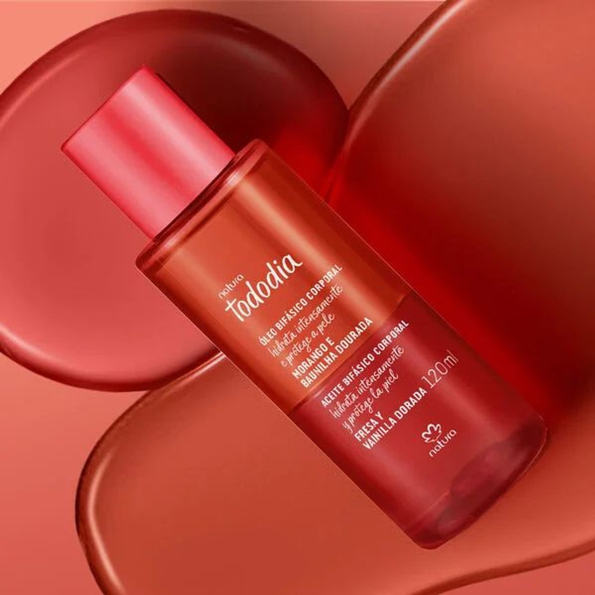 Aceite Corporal Bifásico Tododia Fresa y Vainilla Dorada - 2